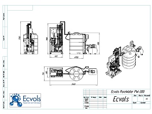 Чертеж - Установка Ecvols PureWater PW-300 производства питьевой воды